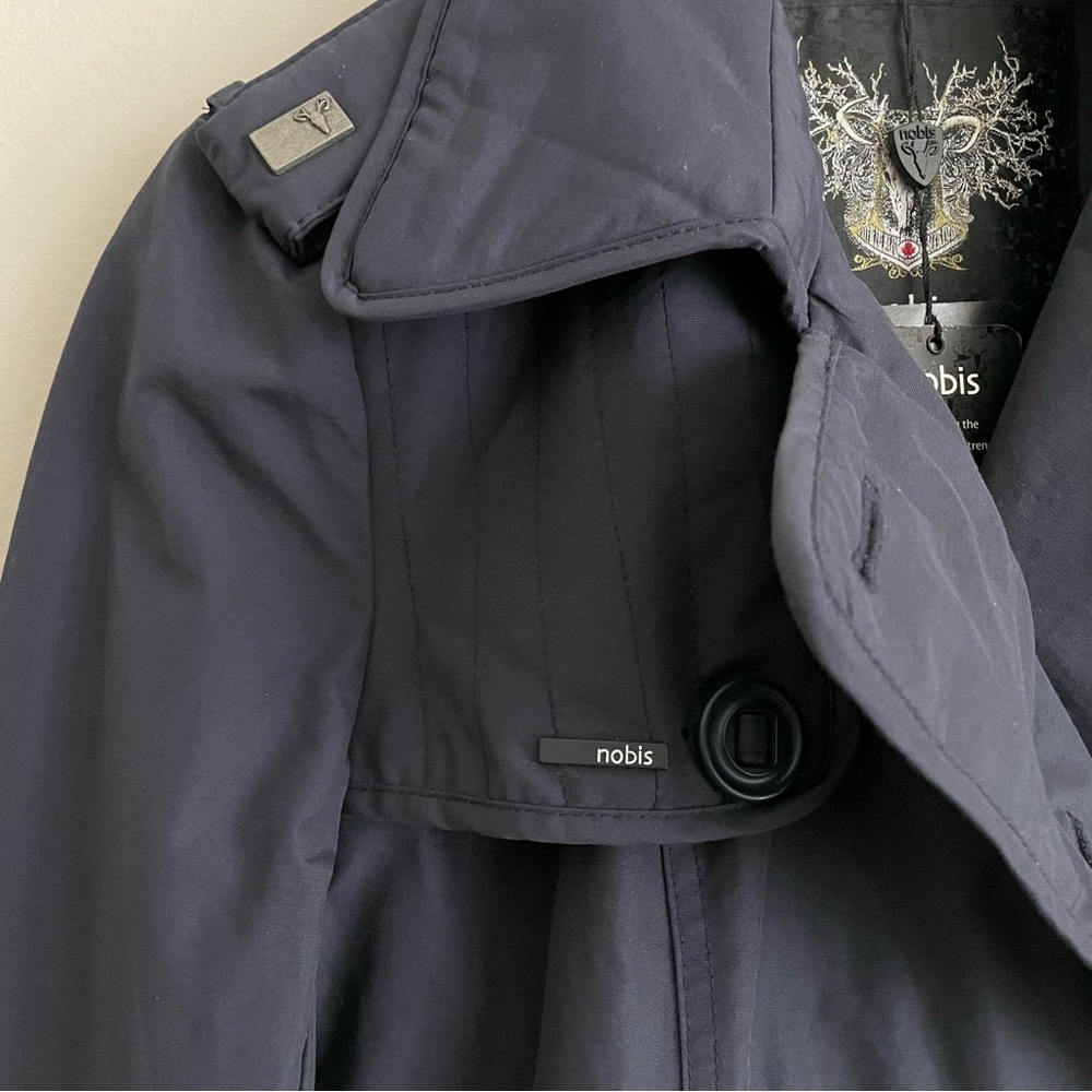 Nobis Justice Legacy Trench Coat in Navy NWT - Picture 4 of 12